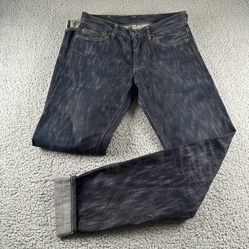Japan Blue Co Jeans Slim Tapered Jeans Mens 30 Blue Raw Selvedge Button Fly